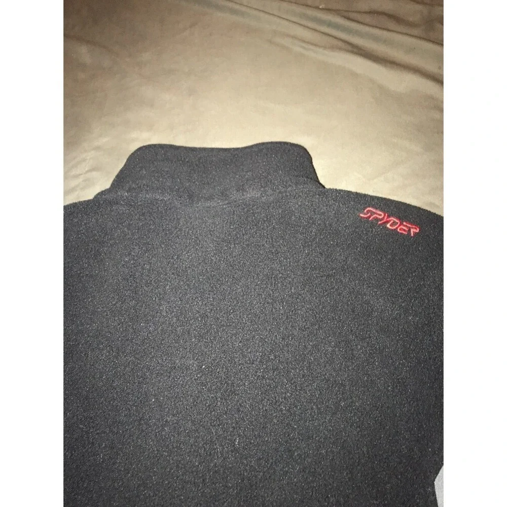 Spyder Youth Large‎ Boys Full Zip Fleece Jacket Gray Black